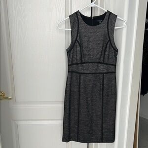 Ann Taylor Charcoal and Black Mini Dress